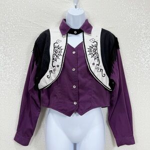 1849 Authentic Ranchwear Purple Western Bolero Shirt – Size Small – Made in USA